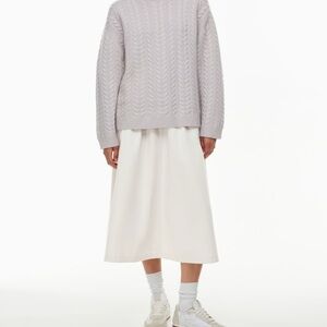 New with Tags; Lighthouse cargo skirt in Matt pearl by Babaton